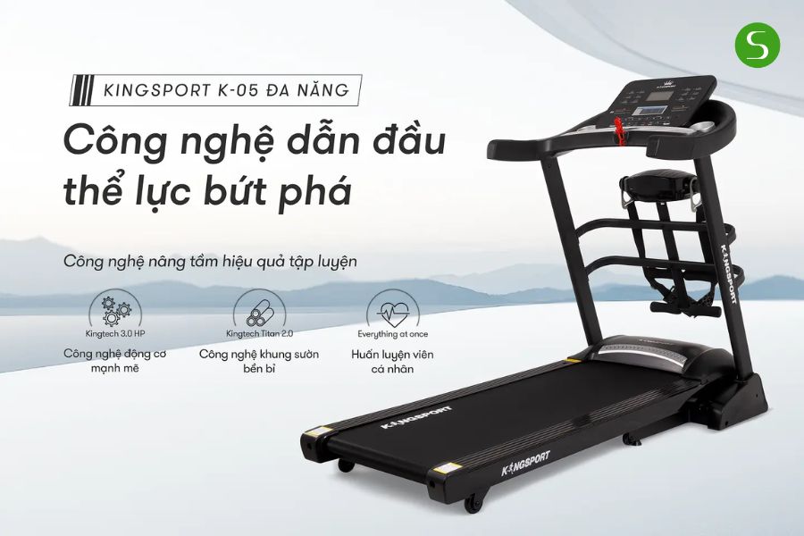 Máy chạy bộ Kingsport Legend K-05 đa năng
